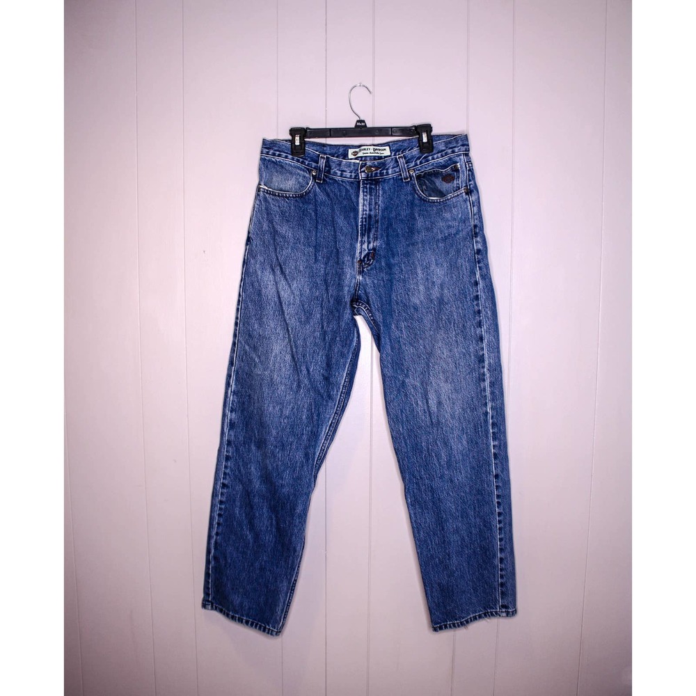 Harley Davidson Denim Jeans Medium Wash 100% Cotton Size 36x32